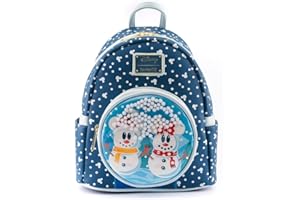 Loungefly: Disney - Mickey & Minnie - Snowman Minnie Mickey Snow Globe Mini Backpack