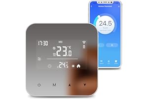 BEOK CONTROLS Termostato de 2 Hilos con batería Wi-Fi, Apto para calderas de Gas. Termostato programable Diariamente, Compatible con Google Assistant y Alexa. Controlable a Distancia a través de Tuya o Smart Life.
