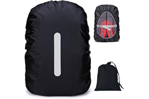 PINEPAN Housse de sac à dos imperméable avec boucle réglable antidérapante - Protection contre la pluie pour le camping et la randonnée - Avec sac de rangement - 15-100 l