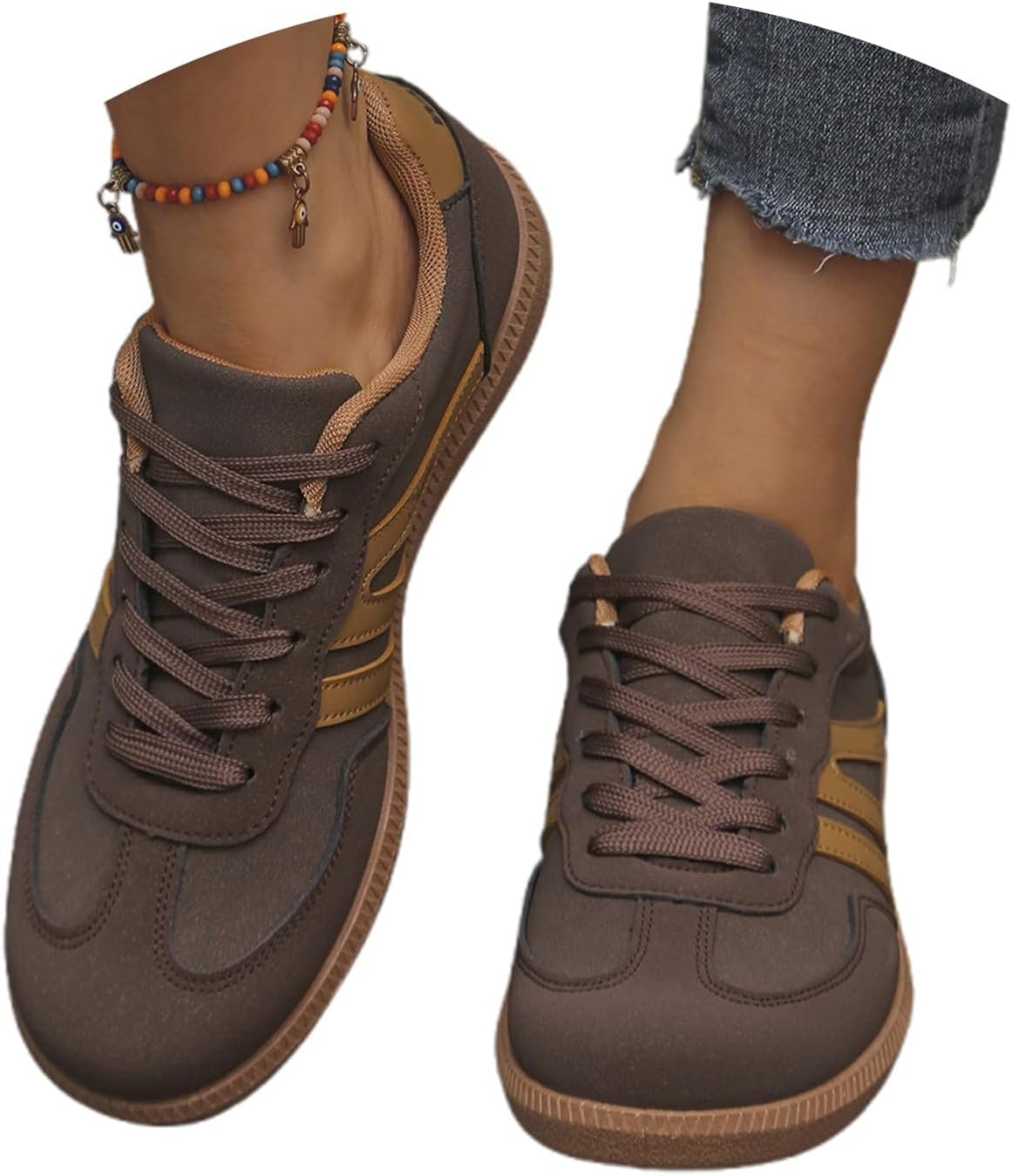 Verarbeitung & Materialqualität : Generisch Damen Sneaker Klassische Retro Leo