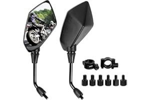 SWEETONE Espejos universales para manillar de moto, 2 unidades, homologados, con abrazadera de 22 mm, rosca de 8 mm/10 mm, para Street Bike, Sport Bike, Scooter, Cruiser