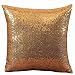 Produktbild Hirolan Kissenbezüge Einfarbig Glitzer Sequins Werfen Kissenbezug Cafe Wohnkultur (40cmx40cm, Gold)