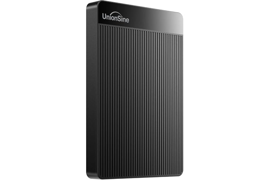 UnionSine Disque Dur Externe Portable 500Go Ultra-Mince 2.5" USB 3.0, SATA | Stockage HDD pour PC, Mac, Ordinateur de Bureau,