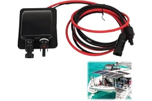 LENGSUAA Solar Double Cable Entry Gland with 2m Solar Cable, IP68 Waterproof Cable Entry Plate Solar Photovoltaic Bracket Curved Cable Connector, Dual Cable Entry Housing for Solar Panels of RV (Black)