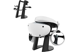 AMVR VR Headset e controller touch espositore, supporto per casco e maniglia stazione di montaggio per PS VR2/Quest 2/Quest/Pico 4/Rift/Rift S(nero)