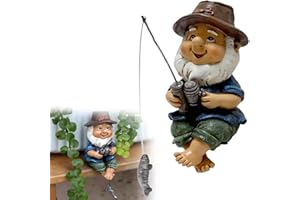 YEEMOUTYLO Fishing Gnome, Garden Gnomes, Garden Gnomes Outdoor, Gnome, Gnomes Garden Ornaments
