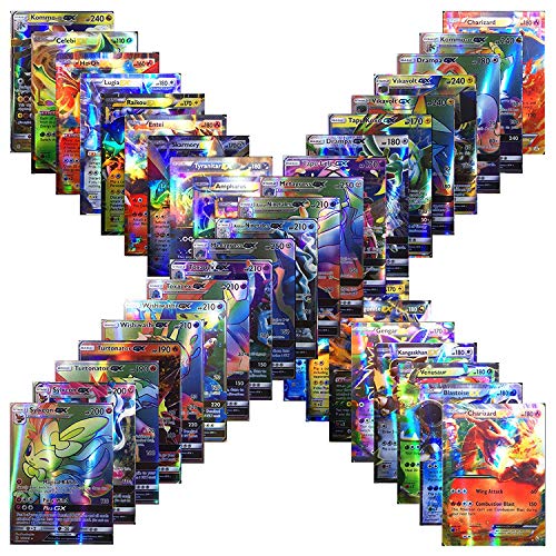 Selbite 100 Cards TCG Style Card Holo EX Full Art! 60 EX Cards, 20 Mega EX Cards, 20 GX Cards 1 Energy Card