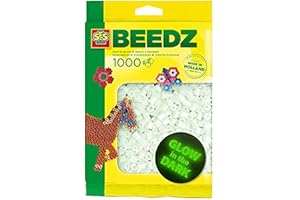 SES CREATIVE SES 00749 koraliki do prasowania, 1000 sztuk, świecące w nocy