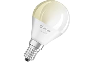 ‎LEDVANCE LEDVANCE Smarte LED-Lampe mit WiFi Technologie, Sockel E14, Dimmbar, Warmweiß (2700 K), ersetzt Glühlampen mit 40 W, SMART+ WiFi Mini Bulb Dimmable, 1er-Pack