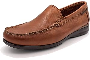 Fluchos - Mocasín de Hombre - Modelo Orion - Mocasín de Piel - Cierre con Elásticos - Color Negro - Distintos Colores y Tallas