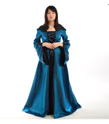 Abito Medievale Donna Rinascimentale - Vestito Steampunk Per Carnevale, Halloween O Feste A Tema - Foto 11