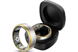 findtime Smart Ring for Men Women Gold Fitness Ring Android iOS Fitness Tracker Heart Rate Blood Oxygen Sleep Monitor Activity Tracker for Sports Time, Distance, Calories,SV10