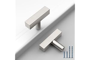 Astrée 5 Pack 50mm Brushed Satin Nickel Drawer Knobs Stainless Steel Cabinet Knobs Cupboard Knobs Kitchen Door Knobs Drawer Handles and Knobs Dresser Knobs