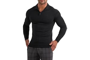 Muscle Cmdr -Męska koszulka z długim rękawem/krótkim rękawem stretch slim fit tee V Neck podkoszulek dla mężczyzn