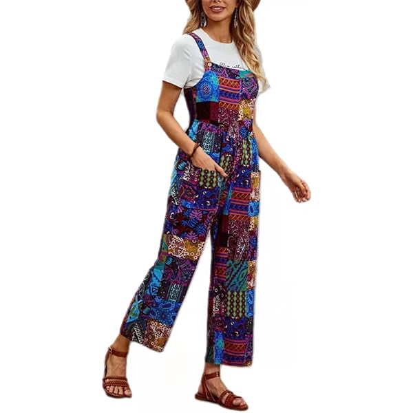 Onsoyours Salopette Femme Chic Salopette Et Combinaison Femme Salopettes Femme Grande Taille Combinaison Pantalon Lin Femme Salopettes Combinaison Travail A Bleu S