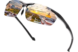 YIMI LJIMI Gafas de sol polarizadas Gafas deportivas 100% protección UV400 CAT 3 CE para hombres y mujeres ciclismo pesca MTB running conducción golf bicicleta deportes al aire libre súper ligero montura