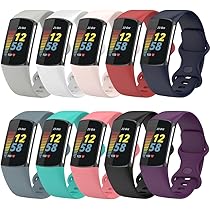 Cinturino Sostitutivo Per Fitbit Charge 5 - Silicone Morbido Regolabile - Turchese - Per Polso 140-210mm - Foto 10