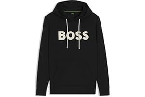 BOSS Hommes Soody Zone Sweat à Capuche en Coton mélangé à Rayures