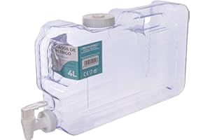 TWO TIGERS Botella Dispensador de Bebidas con Grifo. Garrafa de Plástico BPA Free Portátil para Frigorífico o Nevera (4L)