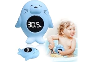 YUFFQOPC Digital Baby Bath Thermometer, Floating Toy, High-Precision Measurement, Newborn With LED, Room Temperature