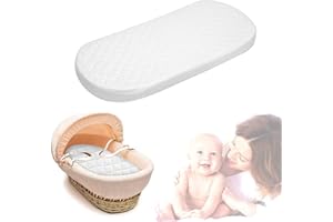 ZI FOAM Microfibre Hypoallergenic Breathable Moses Basket Mattress Will Fit Mamas & Papas And Mothercare Moses Baskets (74x28x4cm)