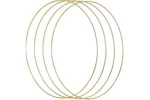‎SNTIEECR Sntieecr 4 Stück 30cm Gold Metallring Floral Hoops Ringe Kranz Makramee Ringe für Floral Hoop Kranz Hochzeit Dekor, Traumfänger und DIY Weihnachten Handwerk Basteln