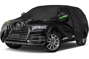 SPORTULI Waterproof Car Cover Replace for 2006-2023 Audi Q7/SQ7, 6 Layers All Weather Full Car Covers with Zipper Door & Windproof Bands for Snow Rain Dust Hail Protection (Q7)