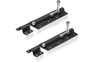 XFORT® 2 Pack Heavy Duty Tower Lock Black 200mm (8"), Strong Black Coated Door Barrel, Durable Slide Bolt for Increasing Security on Garden Gates & Shed Doors.