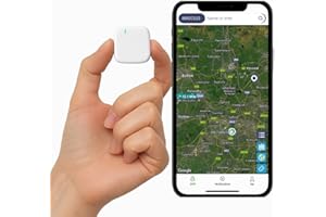 HOUSEKEEPER Mini GPS Tracker 4G iOS & Android Compatible– Real-Time Tracking Device, SIM Card Included, No Subscription Free App, GPS Locator for Cars, Kids, Pets, and Valuables- White