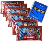 LEGO Ninjago Karten Set: 6 Booster Serie 2 - 6 Pack � 5 Sammelkarten + 30 LEGO Kartenh�llen mit blauem Motiv - Ninjago