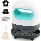 talifoca Mini Heat Press, Portable Heat Press with 3 Levels, Transfer Press for T-Shirts, Bags, Shoes, Caps, Thermal Transfer
