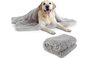 AEYAKA Coperta Morbida per Cani e Gatti – Coperta in Pile Doppia Faccia Lavabile, Plaid Caldo e Soffice per Divano o Letto, Coperta Protettiva per Animali, Grigio 100×75 cm