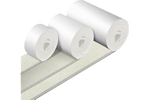 teeppo Filzgleiter Selbstklebend, 3 Rollen Filzgleiter für Stühle，4mm Dick Filz Selbstklebend, Stark und Möbelfüße, Schneiden Sie Jede Form, Möbelgleiter(100 x 10cm/100 x 5cm/100 x 2cm), Weiß