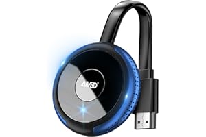 AIMIBO Bezprzewodowy adapter HDMI 4k - oryginalna technologia Plug & Play, strumieniowe przesyłanie filmów i audio 5G @ 60 Hz z i-Phone, smartfonów, tabletów, laptopów do telewizorów, projektorów