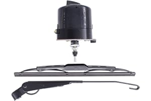 HouYeen Moteur d'essuie-glace avant ou arrière 12 V universel avec bras et lame pour tracteur, pêche, bateau, VTT, UTV