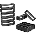 ISABAKE 10Pcs Replacement Fastener Rings for Garmin Forerunner 735XT/235, Approach S20/S5/S6, Fenix 5/6/7 Silicone Security Strap Loop 22mm Band Connector Holders