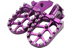 BECWDVO Motorcycle CNC Aluminum Footpegs Bracket Pedals Foot Pegs/Fit For Surron Ultra Bee UB Electric Motocross Bike Motorcycle Footrest Foot Pegs(Ultra Bee Purple)