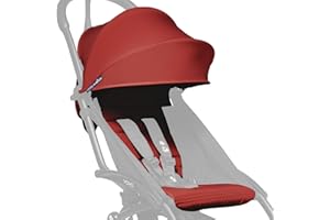 BABYZEN YOYO 6+ Textilset, Red - Nur Textilset: Sitzpolster, farbgleichen Verdecken und Reißverschlusstasche hinten - YOYO2 Kinderwagengestell erforderlich (separat erhältlich)