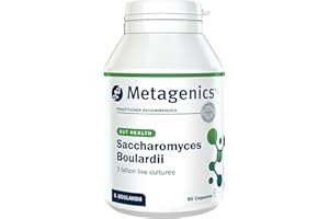 Metagenics Saccharomyces Boulardii 3 Billion - Travel Gut Support Supplement - No Refrigeration Required - 90 Capsules