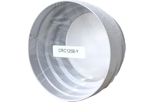 La Ventilazione CRC125B Cono di Riduzione in ABS M/F da ø 125 a 100 mm, Bianco, Altezza 64 mm, (100-113-123-128 mm)