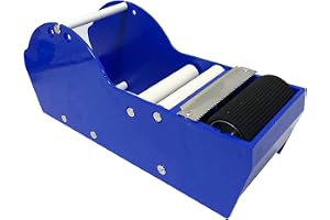 QILIMA Skrivbord blå tejpdispenser, vattenaktiverad tejpdispenser, 32 cm tandköttsdispenser tätning kontorsmaterial
