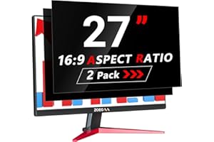 ZOEGAA 2 Pack Monitor Privacy Screen 27 Inch 16:9, Removable&Anti Blue Light Privacy Screen For Computer Monitor 27 Inch For HP Dell Acer Asus Samsung Lenovo