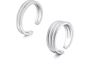 Mayhoop Zehenringe für Männer Jungen Vintage Verstellbare offene Zehenringe Silber Schwarz Schwanz Ring Fingerringe Knuckle Ring