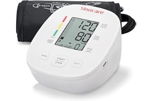 Tensiometro de Brazo, Sinocare Tensiometro Digital Automatico, Deteccion Irregular Arritmia,Home Blood Pressure Monitor Braza