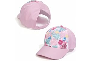 YAQUEKOU Cap Kinder Mädchen Kappe Verstellbarer Snapback Regenbogen Baseballkappe Leopard Baseball Cap Sonnenhut Kinder Basecap Schirmmütze Mädchen