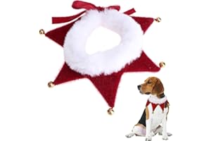 Cdemiy Weihnachten Hundehalsband mit Glocken, Weihnachten Haustier Halsband, Schön Dekorationen Christmas Kostüm Zubehör, Weihnachtskostüm Geschenk für Welpen Katzen (M)