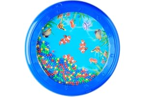 GroveEss Wave Drum for Childern,Ocean Sea Sounds Sensory Wave Bead Drum with Coloful Ball,Hand Percussion Educational Musical Instrument for Newborn Baby Kids