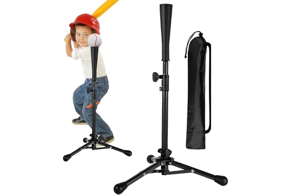 Batting Tees för baseball, tee bollstativ | Justerbar småbarn baseball tee,Med väska ergonomisk stativ stativ återanvändbar för softball pitching åldrarna 3-8 säkerhet bärbar