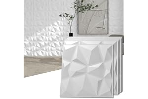 15-pack 3D-väggpaneler diamanttexturerade väggplattor PVC vattentäta 30 x 30 cm 3D-väggpanel för spelrum, vardagsrum, TV-bakgrund, kök, tvättrum med mera