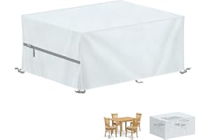 LAMUNI Abdeckung Gartenmöbel 150x90x75cm Wasserdicht Schutzhülle Gartenmöbel Abdeckung 420D Oxford Gewebe Abdeckungen für Gartenmöbel Abdeckplane für Gartentisch Sitzgruppe Balkonmöbel Abdeckung